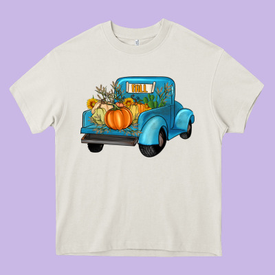 Fall Truck Heavy Core Tee Designed By Artiststas