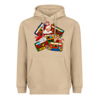 Mushroom christmas cassette tapes Heavyweight Hoodie - MaliasSmallBusiness