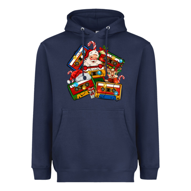 Christmas Cassette Tapes Heavyweight Hoodie by MaliasSmallBusiness | Teevron