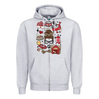 Heather Grey can't talk right now i'm busy doing dog mom Zipper Hoodie - MaliasSmallBusiness