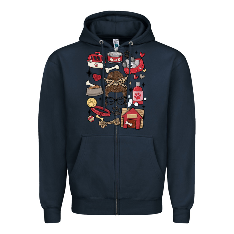 Can't Talk Right Now I'm Busy Doing Dog Mom Zipper Hoodie by MaliasSmallBusiness | Teevron