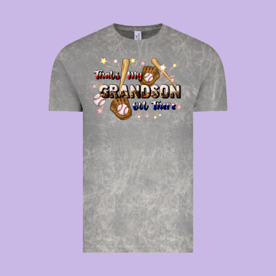 That's My Grandson Out There Baseball Vintage Tee Designed By Jahusdesignshop