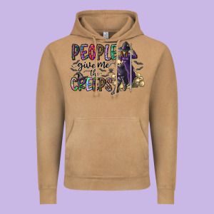 People Give Me The Creeps Vintage Hoodie Designed By Cowhidedigitalart