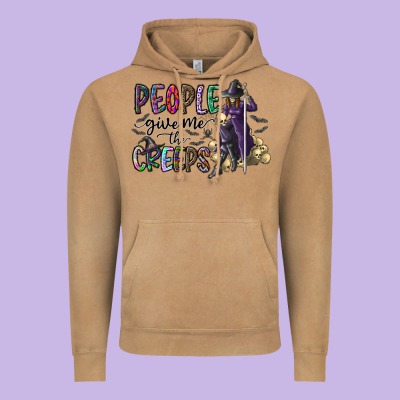 People Give Me The Creeps Vintage Hoodie Designed By Cowhidedigitalart