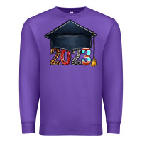 Purple 2023 graduation hat bbs Premium Sweatshirt - BundleAndBundleShop