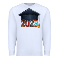White 2023 graduation hat bbs Premium Sweatshirt - BundleAndBundleShop