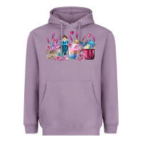 Lavender Unicorn Coffee Cups Heavyweight Hoodie - MaliasSmallBusiness