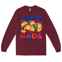 Burgundy empanada or nada Long Sleeve Tee - AdoDesignShop