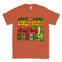Copper cold beer and christmas cheer with beer bottles Classic Tee - AdoDesignShop