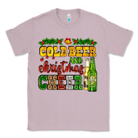 Lilac cold beer and christmas cheer with beer bottles Classic Tee - AdoDesignShop
