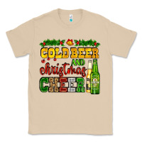 Mushroom cold beer and christmas cheer with beer bottles Classic Tee - AdoDesignShop