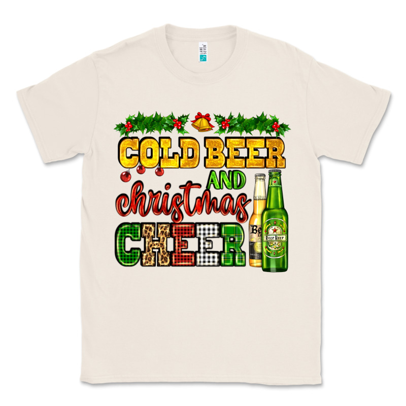 Cold Beer And Christmas Cheer With Beer Bottles Classic Tee by AdoDesignShop | Teevron