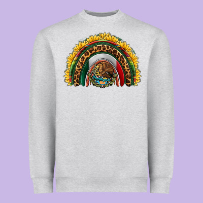 Mexico Sunflower Rainbow Heavyweight Sweatshirt Designed By Hra Design Shop