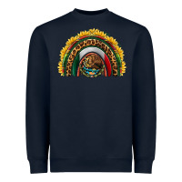 Navy mexico sunflower rainbow Heavyweight Sweatshirt - HRA Design Shop
