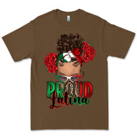 Cacao Proud Latina messy bun Premium Tee - RanaPortraitStore