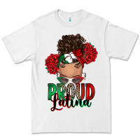 White Proud Latina messy bun Premium Tee - RanaPortraitStore