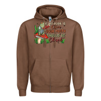 Chestnut if my book is open your mouth should be closed malia Zipper Hoodie - MaliasSmallBusiness