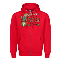 Red if my book is open your mouth should be closed malia Zipper Hoodie - MaliasSmallBusiness
