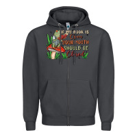 Smoke if my book is open your mouth should be closed malia Zipper Hoodie - MaliasSmallBusiness
