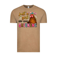 Just A Girl Who Loves Chickens Vintage Tee | Teevron