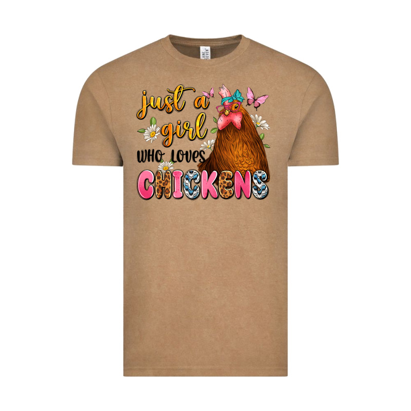 Just A Girl Who Loves Chickens Vintage Tee by JahusDesignShop | Teevron