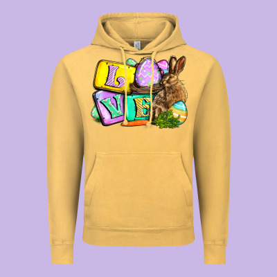 Love Easter Day Vintage Hoodie Designed By Cowgirlartshop