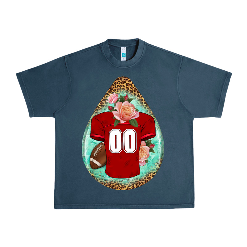 American Football And Western Roses Teardrop Urban Heavy Tee by BundleAndBundleShop | Teevron