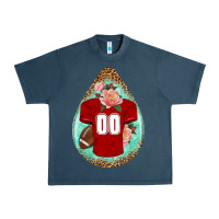 Midnight Navy american football and western roses teardrop Urban Heavy Tee - BundleAndBundleShop