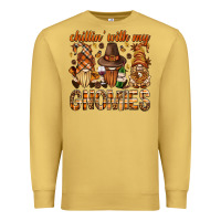 Antique Gold chilling with my gnomies bbs Premium Sweatshirt - BundleAndBundleShop