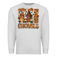 Dove Grey chilling with my gnomies bbs Premium Sweatshirt - BundleAndBundleShop