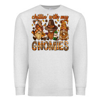 Oatmeal Heather chilling with my gnomies bbs Premium Sweatshirt - BundleAndBundleShop