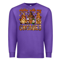 Purple chilling with my gnomies bbs Premium Sweatshirt - BundleAndBundleShop