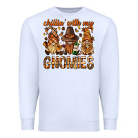 White chilling with my gnomies bbs Premium Sweatshirt - BundleAndBundleShop