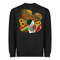 Black mexico heart and sunflower Heavyweight Sweatshirt - HRA Design Shop