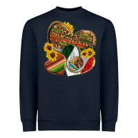 Mexico Heart And Sunflower Heavyweight Sweatshirt | Teevron
