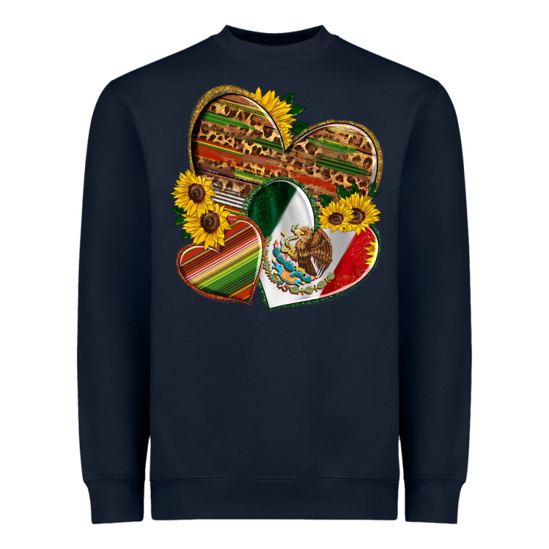 Mexico Heart And Sunflower Heavyweight Sweatshirt by HRA Design Shop | Teevron