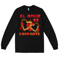 Black el amor se comparte with churros Long Sleeve Tee - AdoDesignShop