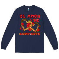 Navy el amor se comparte with churros Long Sleeve Tee - AdoDesignShop