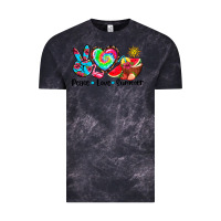 Cloud Black peace love  summer Vintage Tee - AdoDesignShop