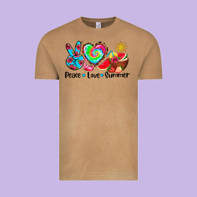 Peace Love  Summer Vintage Tee Designed By Adodesignshop