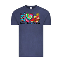 Vintage Denim peace love  summer Vintage Tee - AdoDesignShop