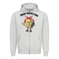 Dove Grey boujee ballpark babe Zipper Hoodie - MaliasSmallBusiness