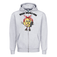 Heather Grey boujee ballpark babe Zipper Hoodie - MaliasSmallBusiness