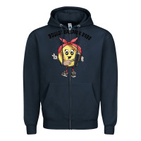 Navy boujee ballpark babe Zipper Hoodie - MaliasSmallBusiness