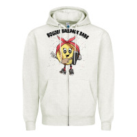 Oatmeal Heather boujee ballpark babe Zipper Hoodie - MaliasSmallBusiness