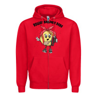 Red boujee ballpark babe Zipper Hoodie - MaliasSmallBusiness