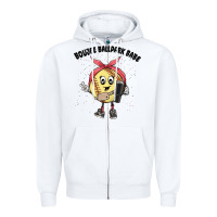 White boujee ballpark babe Zipper Hoodie - MaliasSmallBusiness