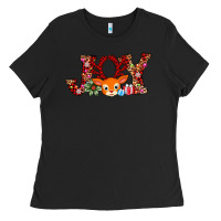 Black joy reindeer Ladies Tee - AdoDesignShop