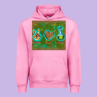 Peace Love Lab Tech Urban Hoodie Designed By Tumblerdesignbyshophia