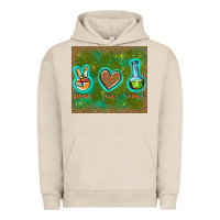 Pigment French Oak peace love lab tech Urban Hoodie - TumblerDesignByShophia